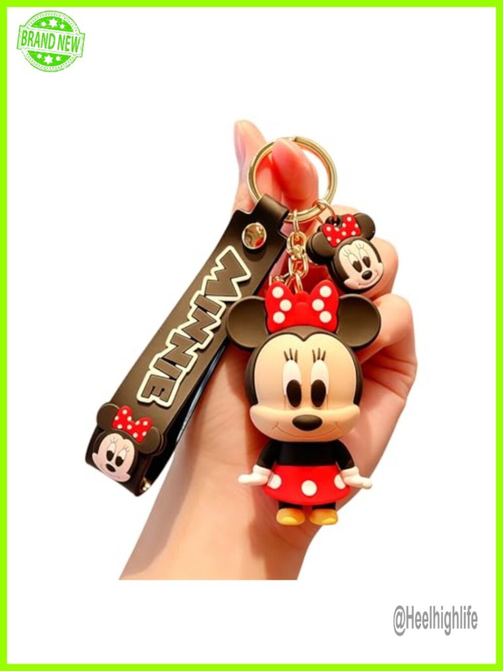 Cartoon Mouse Keychain Kawaii PVC Backpack Keychain Bag Charm